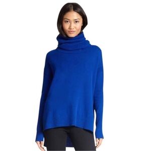 EUC Diane Von Furstenberg Royal Blue Cowl Neck Sweater Sz P (Small)